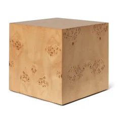 Mesa auxiliar Burl Cube 40x40 cm, Natural*Ferm Living Sale