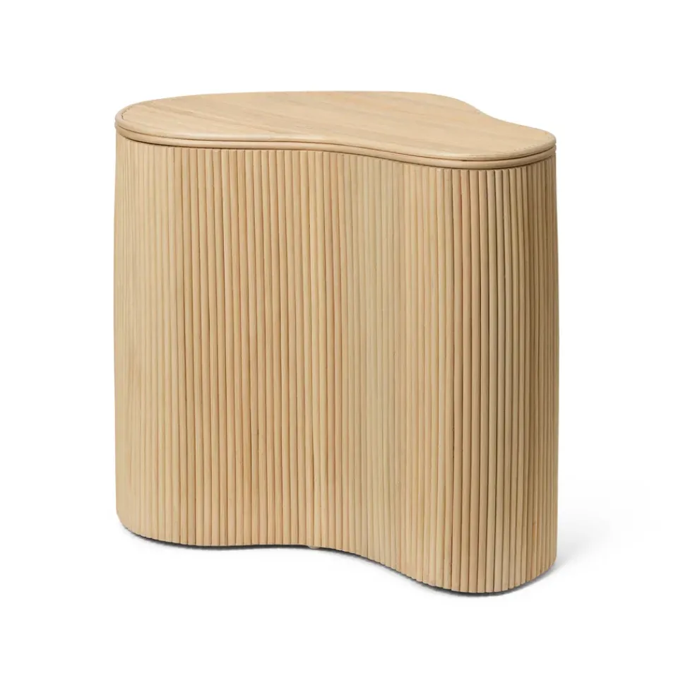 Mesa auxiliar con almacenaje Isola, Natural*Ferm Living New