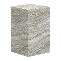 Mesa auxiliar Cubism, Tufo plateado, 30x30x50 cm*NORR11 Outlet