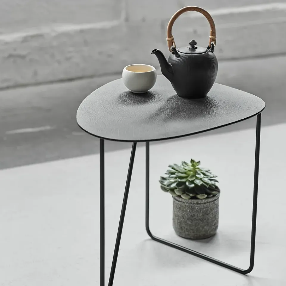 Mesa auxiliar Curve Hippo L, Black-anthracite*LIND DNA
