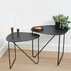 Mesa auxiliar Curve Hippo L, Black-anthracite*LIND DNA