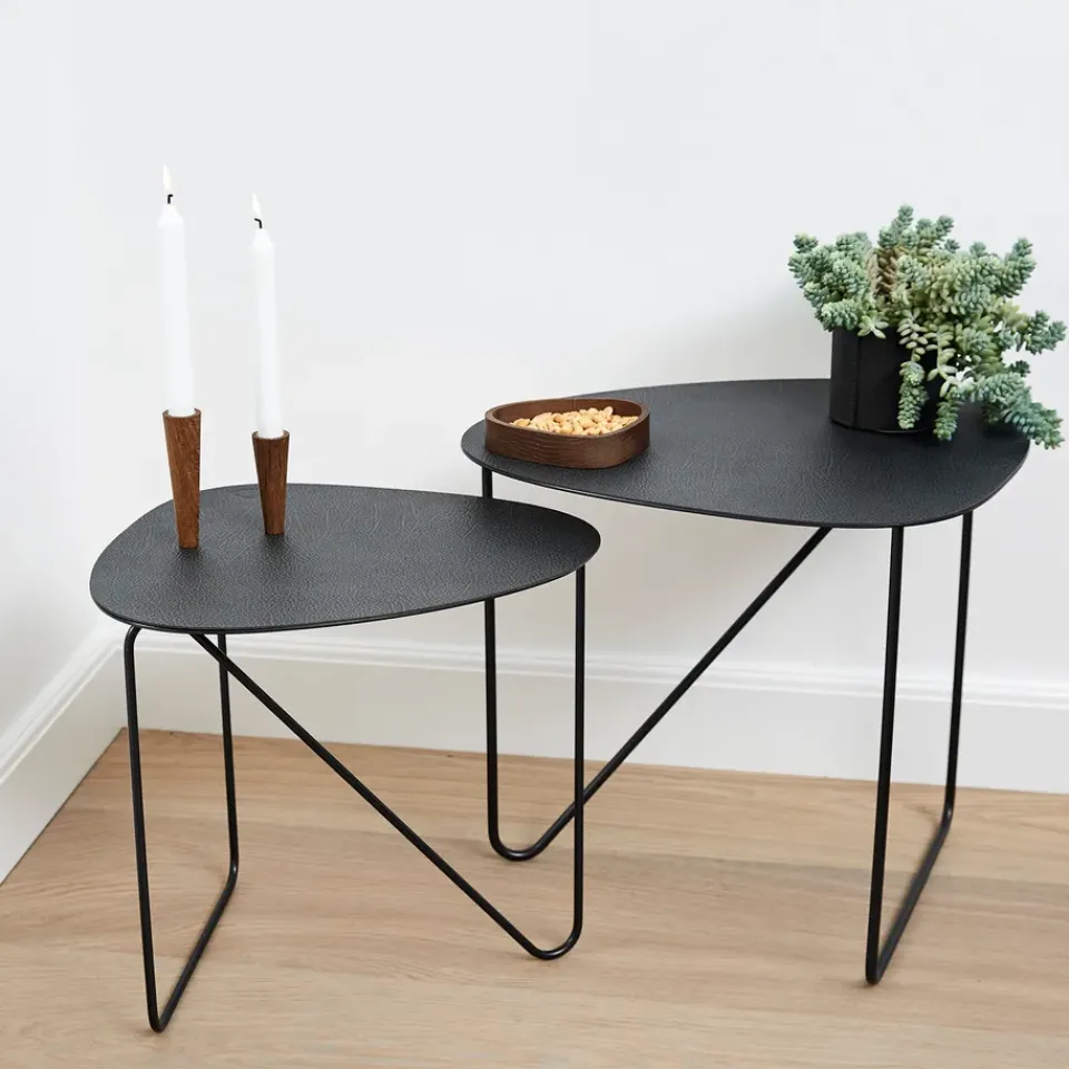 Mesa auxiliar Curve Hippo L, Black-anthracite*LIND DNA