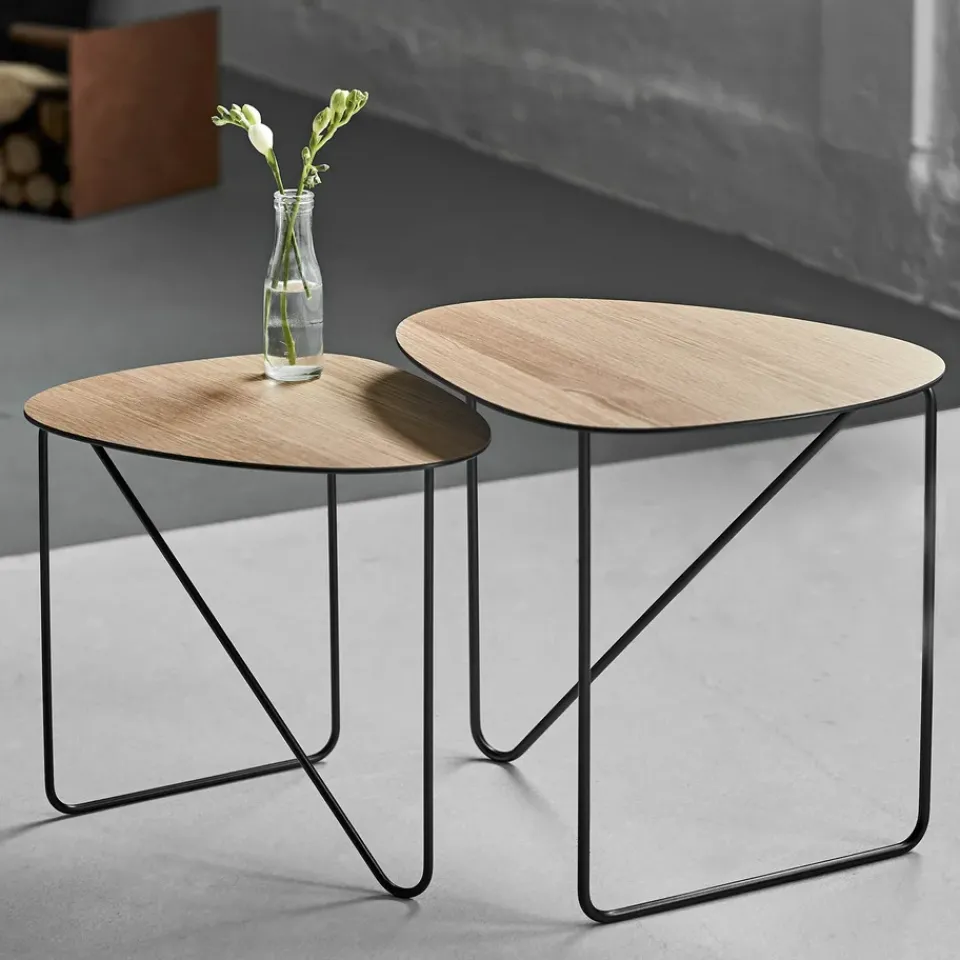 Mesa auxiliar Curve M, roble*LIND DNA Outlet