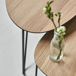 Mesa auxiliar Curve M, roble*LIND DNA Outlet