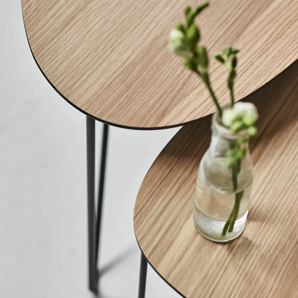 Mesa auxiliar Curve M, roble*LIND DNA Outlet
