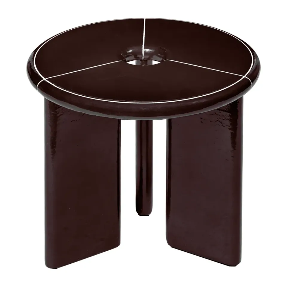Mesa auxiliar Deya Ø47x45 cm, Chestnut brown*Ferm Living Outlet
