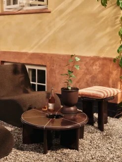 Mesa auxiliar Deya Ø47x45 cm, Chestnut brown*Ferm Living Outlet