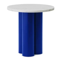 Mesa auxiliar Dit Ø40 cm, White Carrara-bright blue*Normann Copenhagen Sale