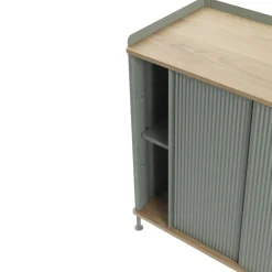 Mesa auxiliar Enfold baja 125x45x63 cm, Oak-Dusty green*Muuto Online