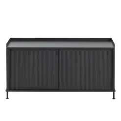 Mesa auxiliar Enfold baja 125x45x63 cm, Black-Black*Muuto Outlet