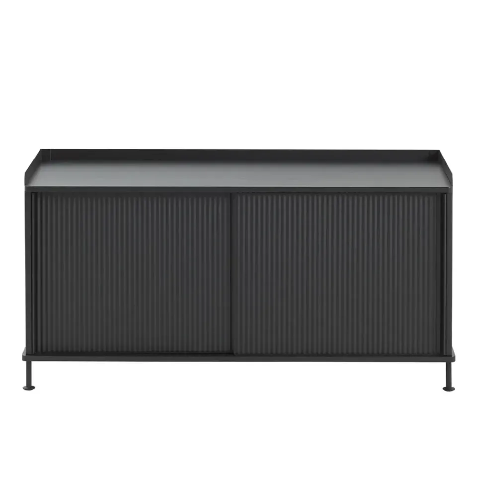 Mesa auxiliar Enfold baja 125x45x63 cm, Black-Black*Muuto Outlet