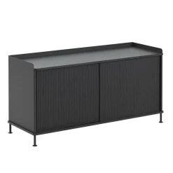 Mesa auxiliar Enfold baja 125x45x63 cm, Black-Black*Muuto Outlet