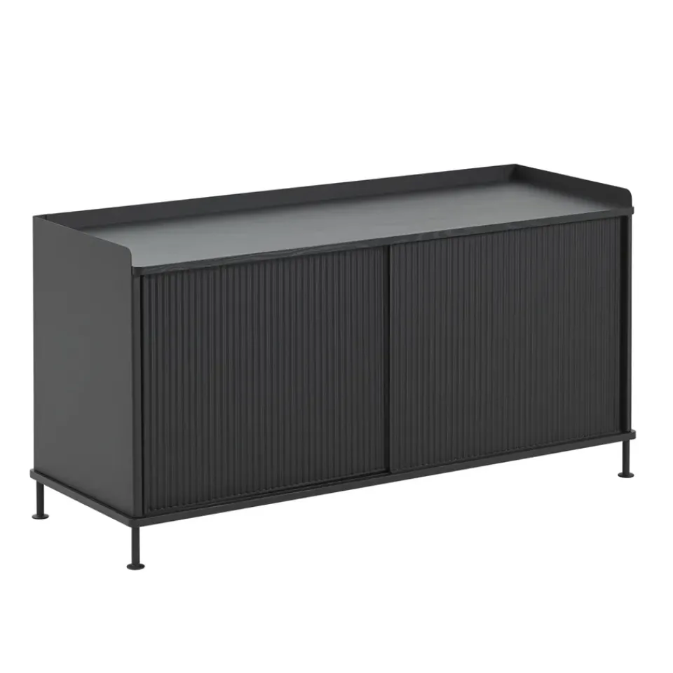 Mesa auxiliar Enfold baja 125x45x63 cm, Black-Black*Muuto Outlet