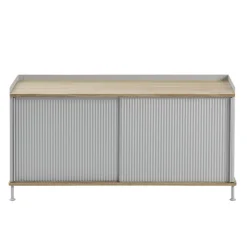 Mesa auxiliar Enfold baja 125x45x63 cm, Oak-Grey*Muuto Online