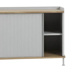 Mesa auxiliar Enfold baja 125x45x63 cm, Oak-Grey*Muuto Online