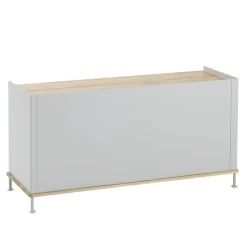 Mesa auxiliar Enfold baja 125x45x63 cm, Oak-Grey*Muuto Online