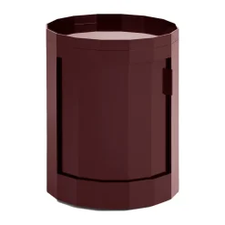Mesa auxiliar Facet Cabinet low pies/ruedas 49 cm, Burgundy*HAY Sale