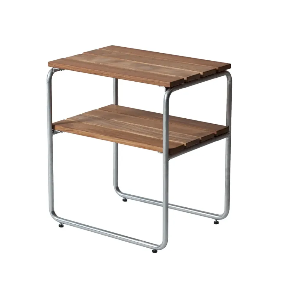 Mesa auxiliar Grythyttan, Teca-estructura galvanizada en caliente*Grythyttan Stålmöbler Discount