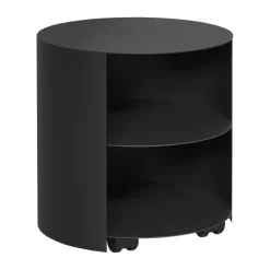 Mesa auxiliar Hide Ø38x41 cm, Jet black textured*Hem Best