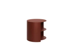 Mesa auxiliar Hide Ø38x41 cm, Red brown textured*Hem Hot
