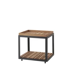 Mesa auxiliar Level, Teak-soporte lava grey*Cane-line Discount