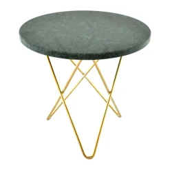 Mesa auxiliar Mini O Ø40 H37, base latón, mármol*OX Denmarq Hot
