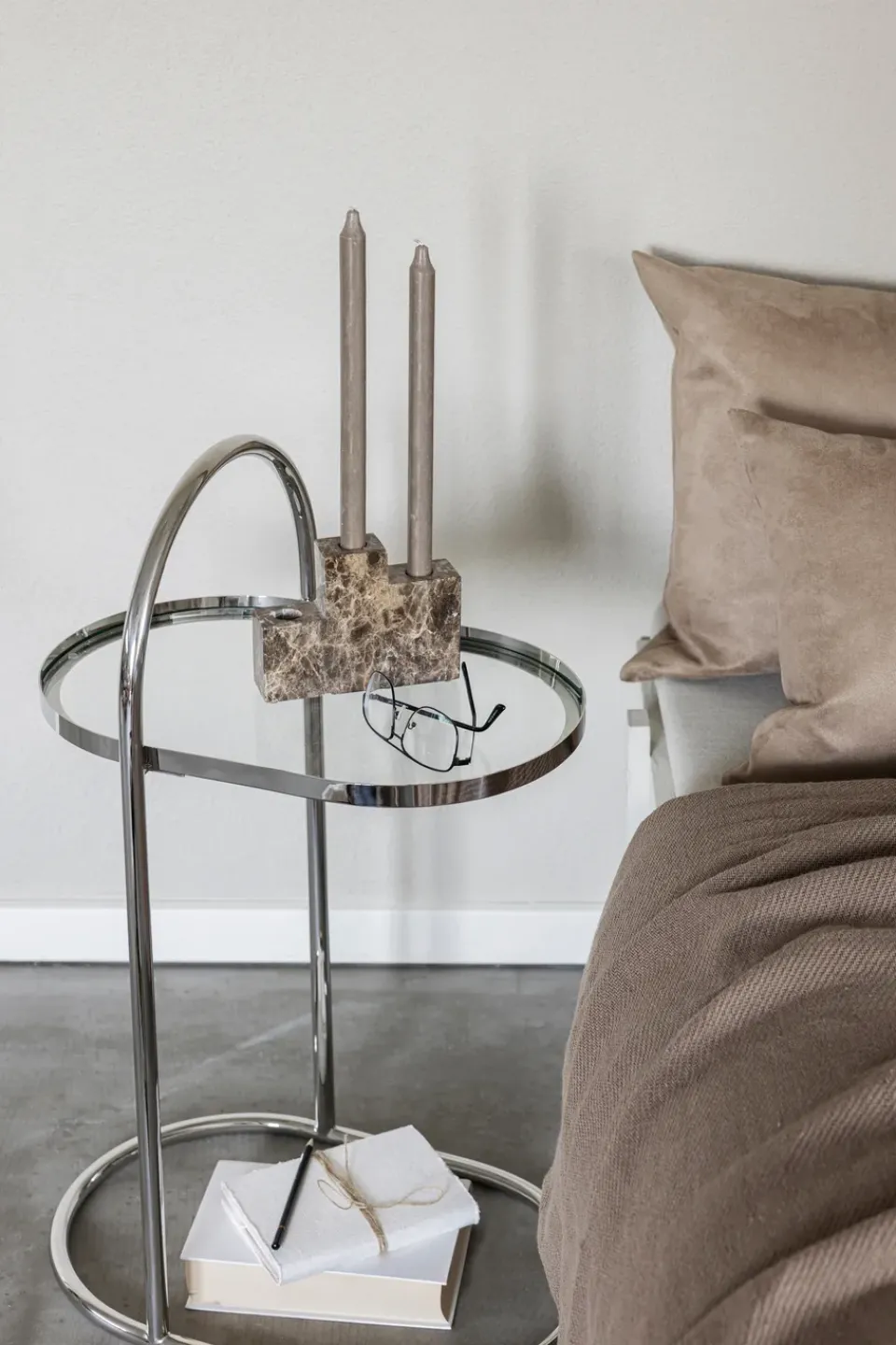 Mesa auxiliar Moves, Cromado, 34,5×51×76,5 cm*Mette Ditmer Outlet