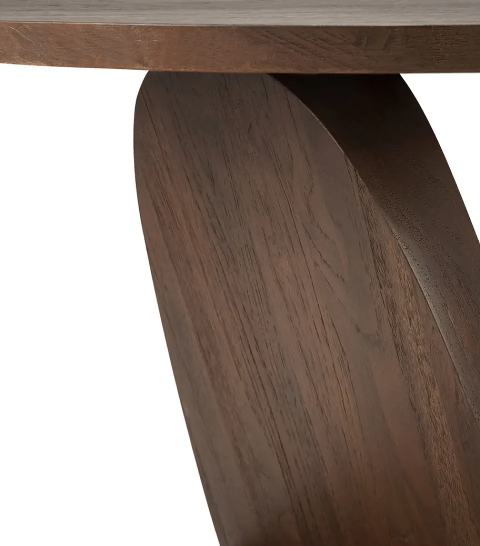 Mesa auxiliar Oblic Ø52 cm, teca tintada en*Ethnicraft Sale