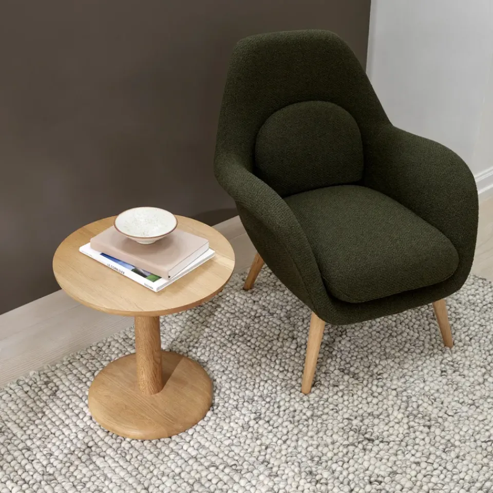 Mesa auxiliar Pon, Roble ahumado aceitado, Ø35 cm*Fredericia Furniture