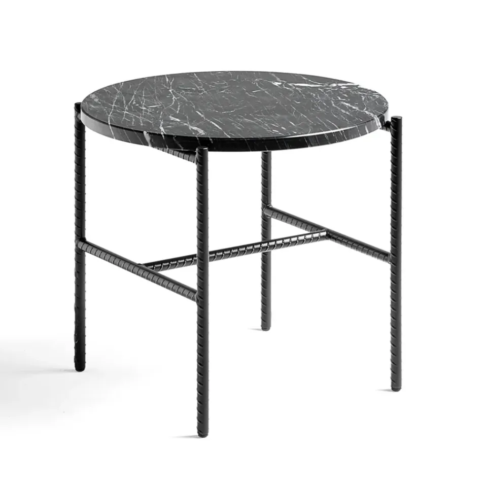 Mesa auxiliar Rebar Ø45 cm, Black marble-black*HAY Online