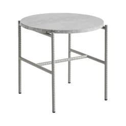 Mesa auxiliar Rebar Ø45 cm, Grey marble-fossil*HAY Hot