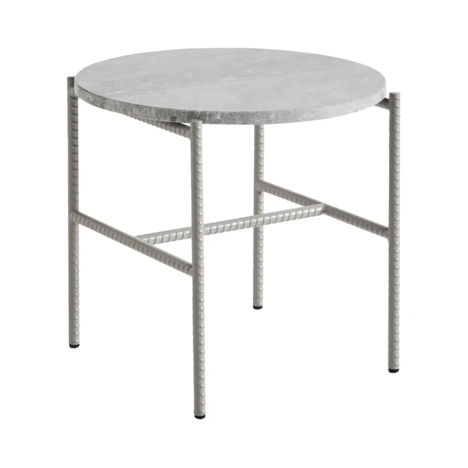 Mesa auxiliar Rebar Ø45 cm, Grey marble-fossil*HAY Hot