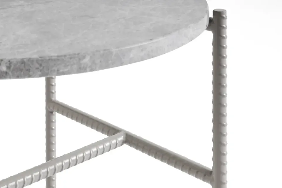 Mesa auxiliar Rebar Ø45 cm, Grey marble-fossil*HAY Hot