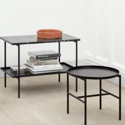 Mesa auxiliar Rebar 75x44x55 cm, Black marble-black*HAY Clearance