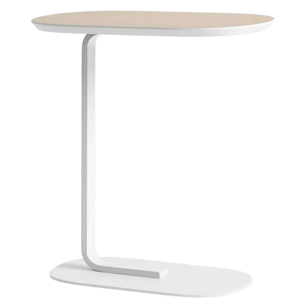 Mesa auxiliar Relate 60,5 cm, roble, blanco*Muuto Clearance