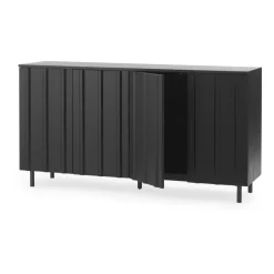 Mesa auxiliar Rib 45x159 cm, Soft Black*Normann Copenhagen Discount