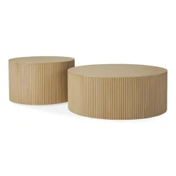 Mesa auxiliar Roller Max redonda, Roble, Ø80 cm*Ethnicraft Best
