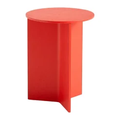 Mesa auxiliar Slit high Ø35 cm, Candy red lacquered oak*HAY Online