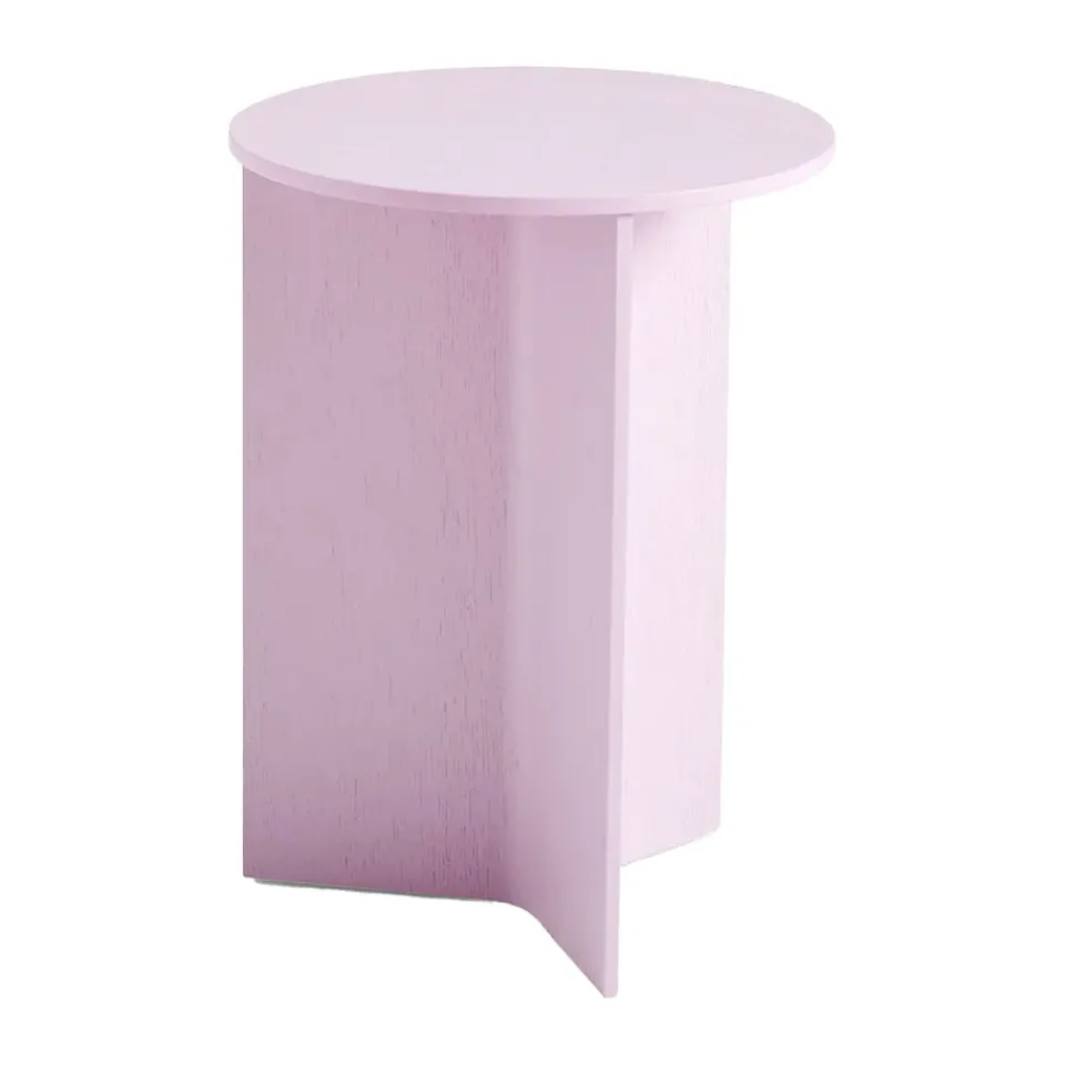 Mesa auxiliar Slit high Ø35 cm, Pink lacquered oak*HAY Online