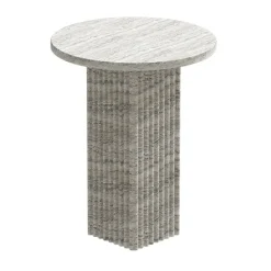 Mesa auxiliar Soho, Tufo plateado, Ø40 × 50 cm*NORR11 Hot