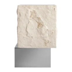 Mesa auxiliar Temple tall 50x33 cm, Chrome-limestone*101 Copenhagen Outlet