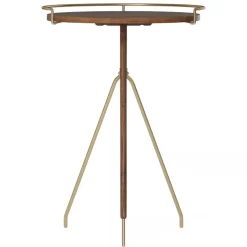 Mesa auxiliar Umanoff nogal-latón pulido, 60 cm*Audo Copenhagen New