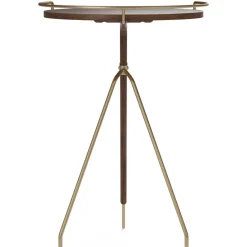 Mesa auxiliar Umanoff nogal-latón pulido, 60 cm*Audo Copenhagen New