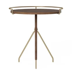 Mesa auxiliar Umanoff nogal-latón pulido, 45 cm*Audo Copenhagen Online