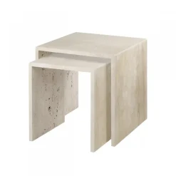 Mesa auxiliar Varu 2 piezas, Travertine*Blomus