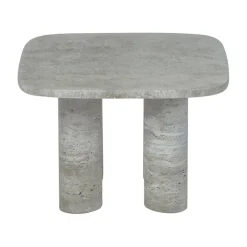 Mesa auxiliar Volos S, 52x52 cm, Travertino Plateado*Blomus Sale