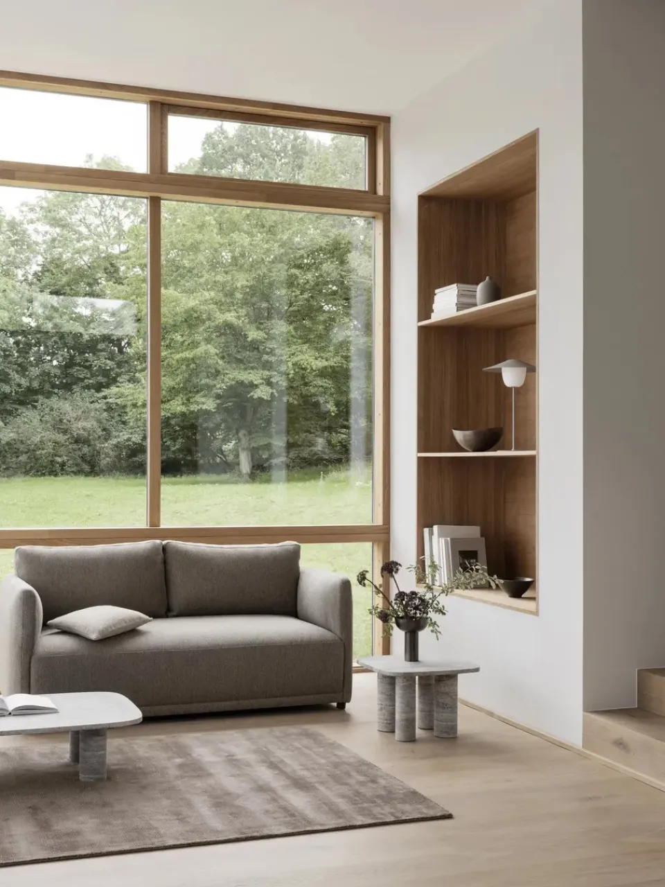 Mesa auxiliar Volos S, 52x52 cm, Travertino Plateado*Blomus Sale
