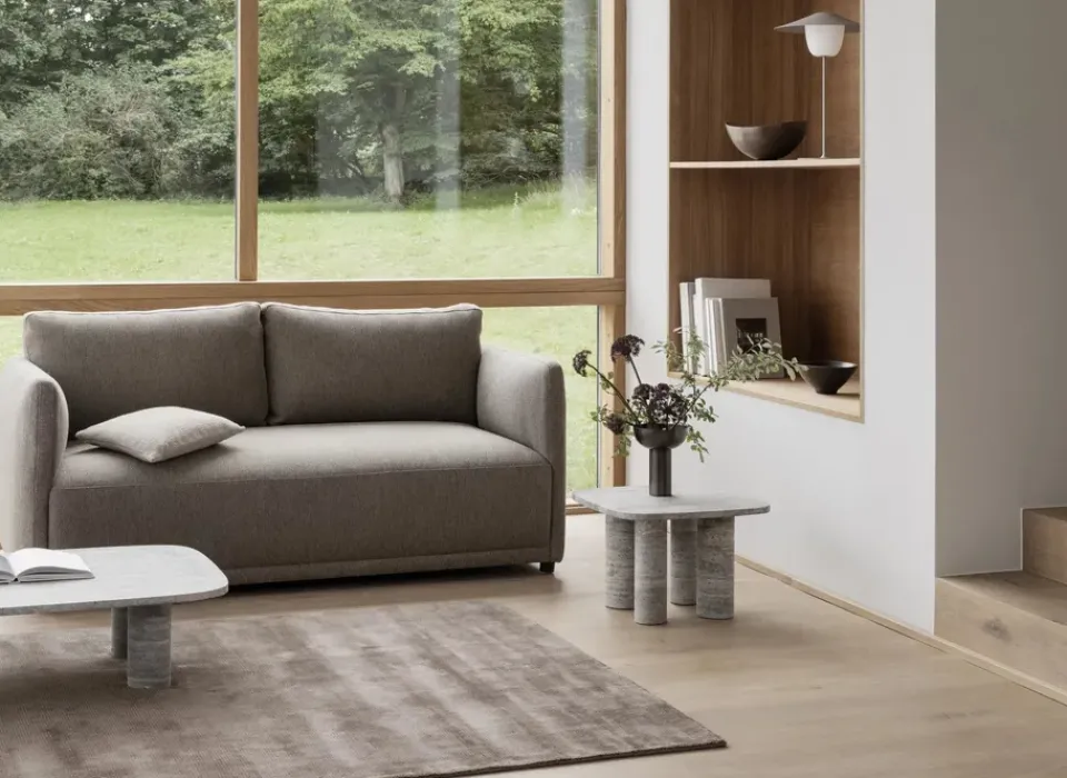 Mesa auxiliar Volos S, 52x52 cm, Travertino Plateado*Blomus Sale