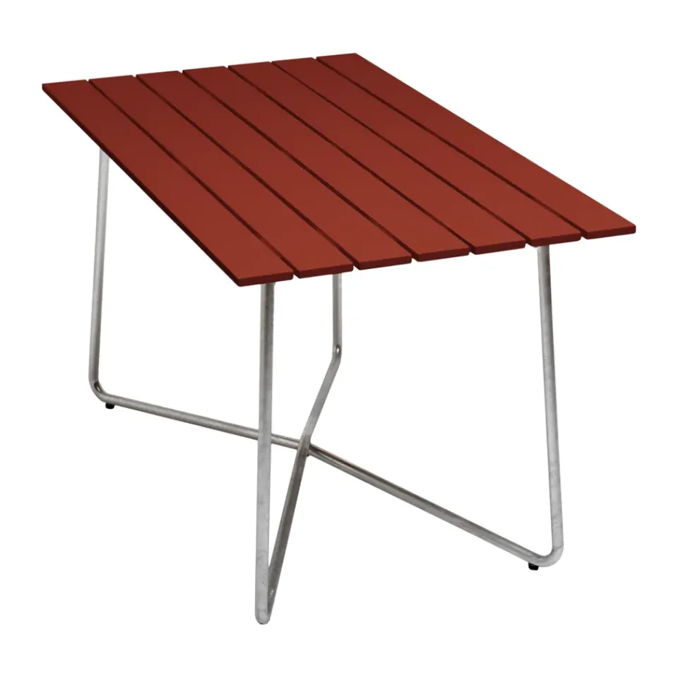 Mesa B25A, Roble teñido oscuro con acabado lacado - acero galvanizado*Grythyttan Stålmöbler Outlet