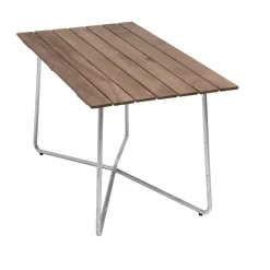 Mesa B25A, Teca-estructura galvanizada en caliente*Grythyttan Stålmöbler Best